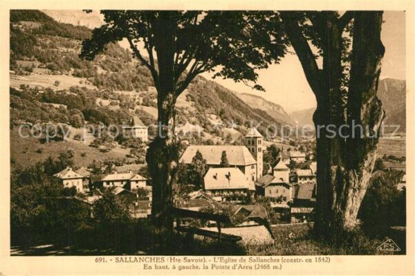 Sallanches Vue Generale Eglise et la Pointe d_Areu