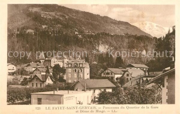 Le Fayet Panorama du Quartier de la Gare et Dôme