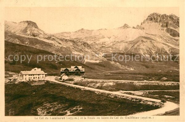 Le Lautaret Le Col et Route en lacets du Col du Gal