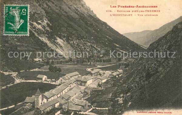 Ax-les-Thermes Hospitalet vue Generale Pyrénées