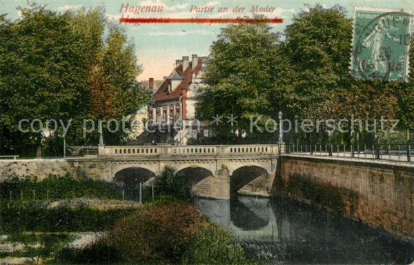 Hagenau Elsass Partie an der Moder