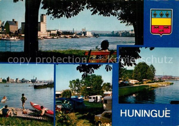 Huningue Hueningen Ville des trois frontières Le Rhin et s