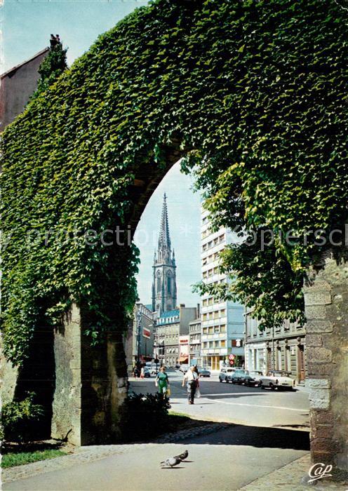 Mulhouse Muehlhausen Vue prise du Bollwerk vers l'Eglise Sai