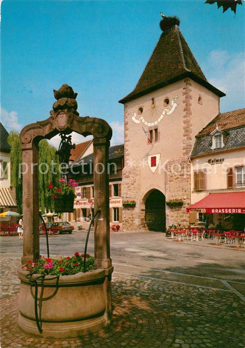 Turckheim Haut Rhin Porte de France et son nid de cigogne