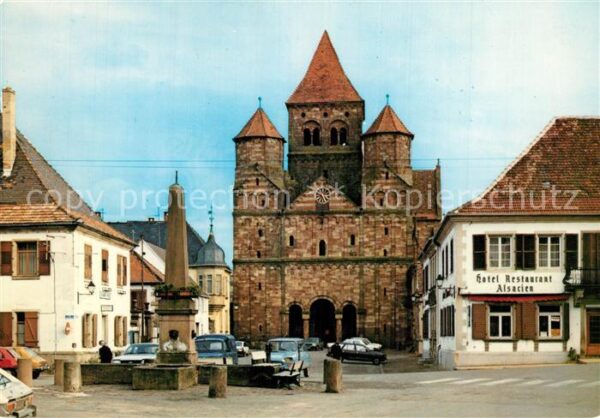 Marmoutier Eglise abbatiale du XIIe siècle Fontain