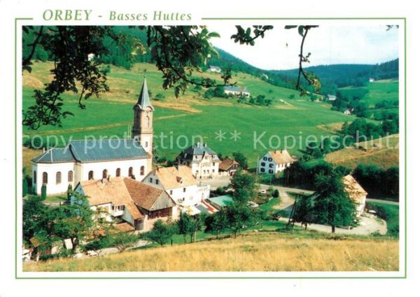 Basses-Huttes Orbey Eglise Sainte Cathérine Paysage