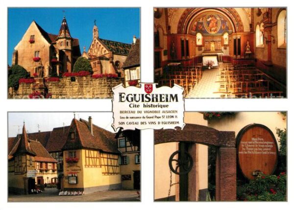 Eguisheim Haut Rhin Motive Altstadt Innenansicht Kirche Wei