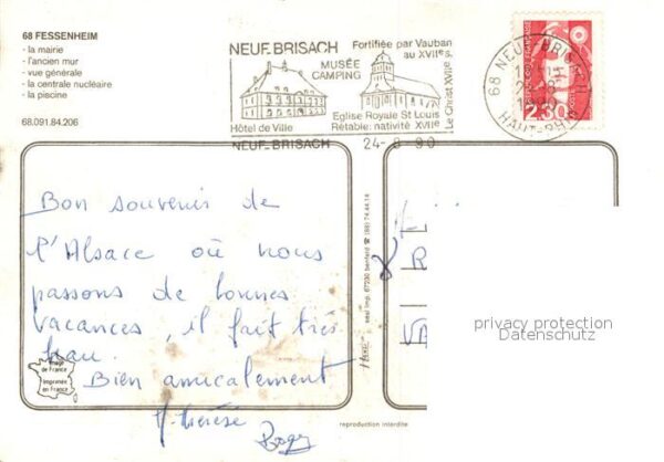 Fessenheim Haut-Rhin Divers aspects Mairie Mur Centrale nucl – Bild 2