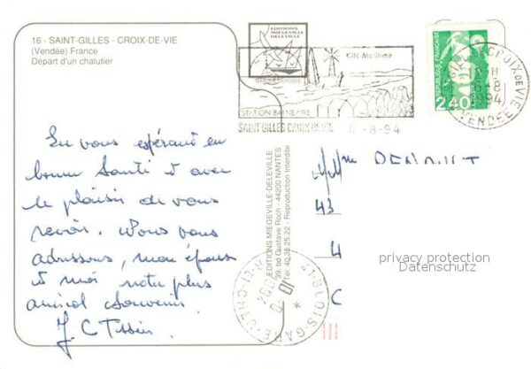 Saint-Gilles-Croix-de-Vie Vendee Depart d’un chalutier – Bild 2