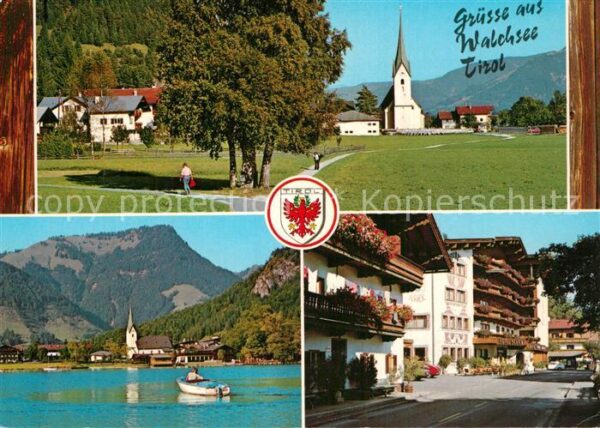 Walchsee Tirol Kirche Walchseepartie Dorfstrasse