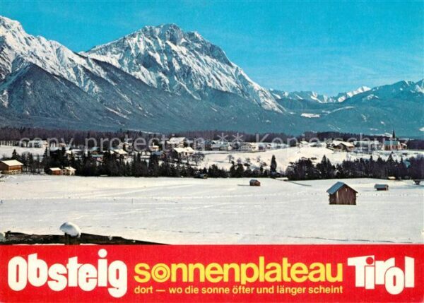 Obsteig Tirol Panorama mit Mieminger Plateau Mieminge