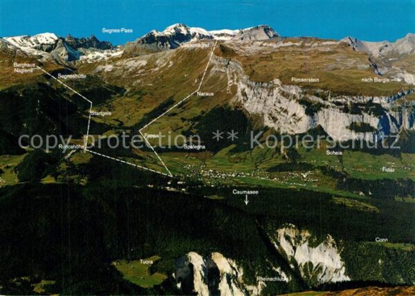 Flims GR Touren und Wandergebiet Panorama