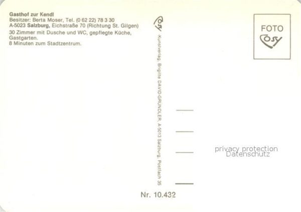 Salzburg Oesterreich Gasthof zur Kendl Schloss Panorama – Bild 2