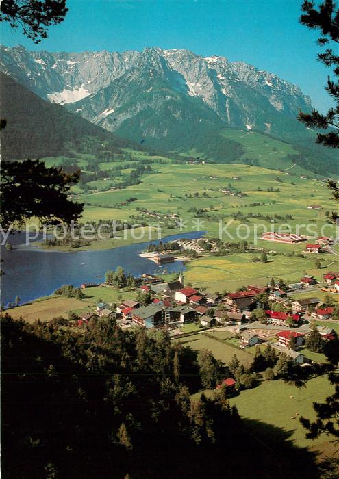 Walchsee Tirol mit Blick auf Zahmen Kaiser