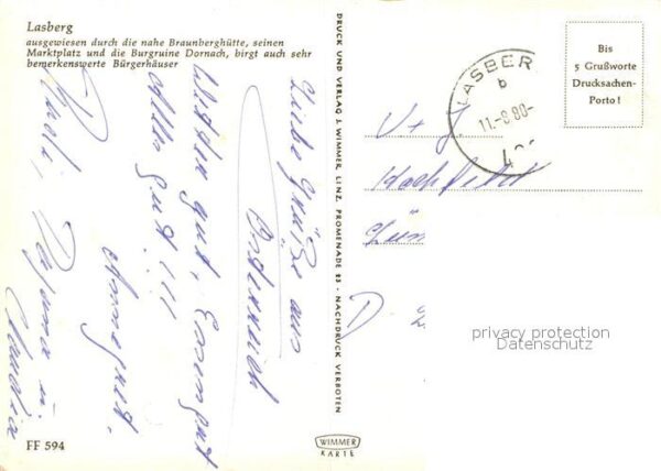 Lasberg Braunberghütte Marktplatz Burgruine Dor – Bild 2