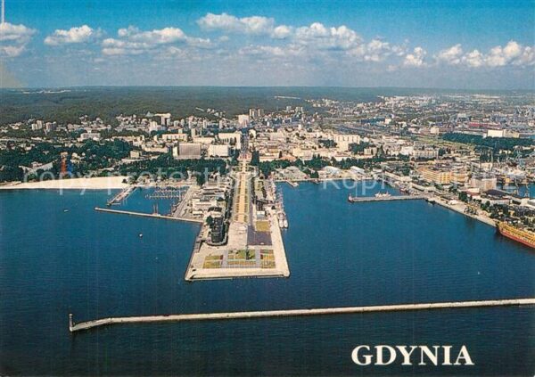 Gdynia Pommern Fliegeraufnahme
