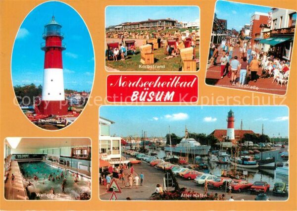 Buesum Nordseebad Leuchtturm Korbstrand Alleestrasse Well