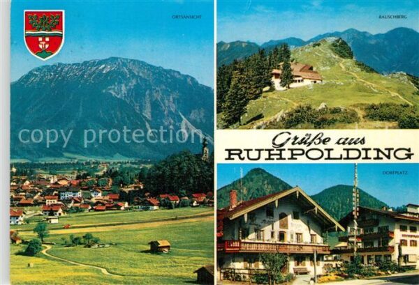 Ruhpolding Ortsansicht Rauscheberg Dorfplatz
