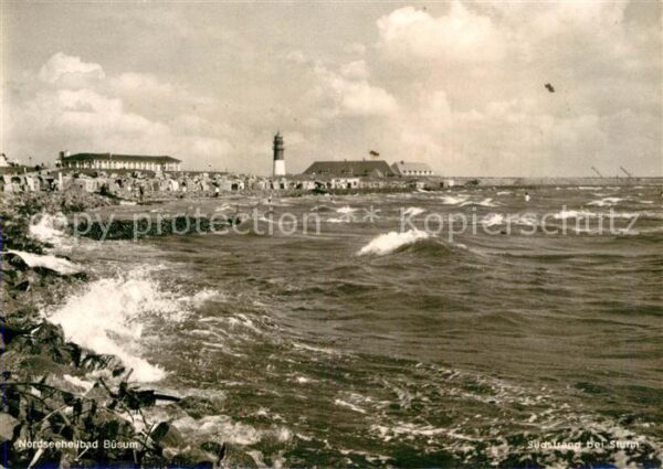Buesum Nordseebad Strand Leuchtturm