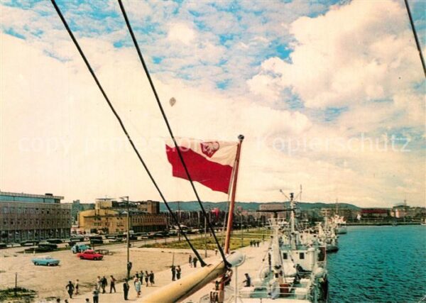 Gdynia Pommern Widok na Skwer Kosciuszki z pokladu sta