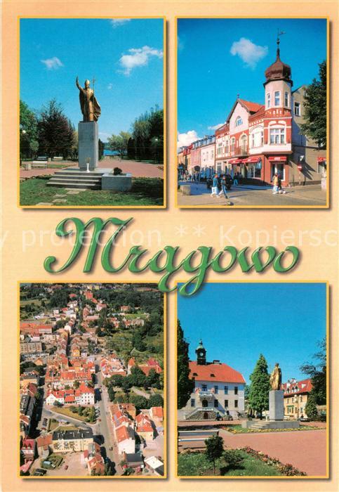 Mragowo Sensburg Denkmal Ortspartien Fliegeraufnahme