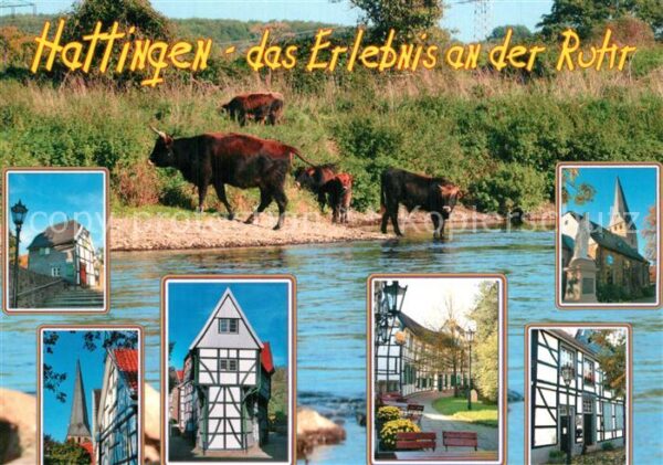 Hattingen Ruhr Teilansichten Fachwerkhäuser Kirche