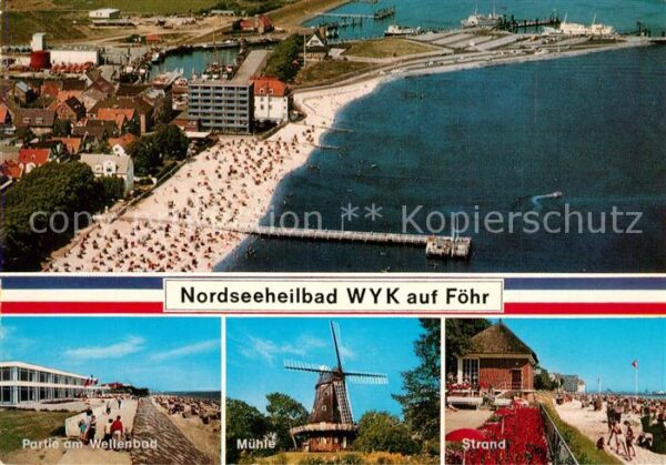 Wyk Foehr Fliegeraufnahme Partie am Wellenbad Müh
