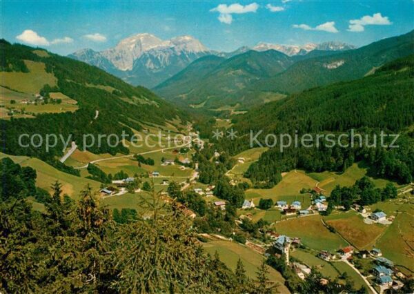 Ramsau Berchtesgaden Ramsautal mit Deutscher Alpenstrasse Ho