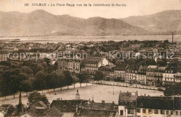 Colmar Haut Rhin Elsass Place Rapp Vue de la Cathedrale St. Mar