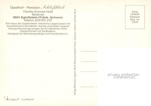 Egloffstein Gasthaus Pension Schlossblick Fliegerau – Bild 2