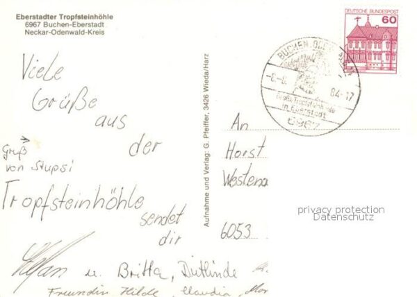 Eberstadt Baden Buchen Tropfsteinh?le  Steinbruch H?hle – Bild 2