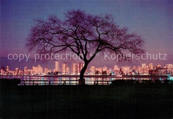 Vancouver British Columbia Skyline at night