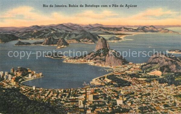 Rio de Janeiro Bahia de Botafogo com o Pao de Acucar