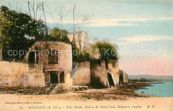 Hendaye Pyrenees Atlantiques Tour Ronde Maison de Pierre Loti Rempar
