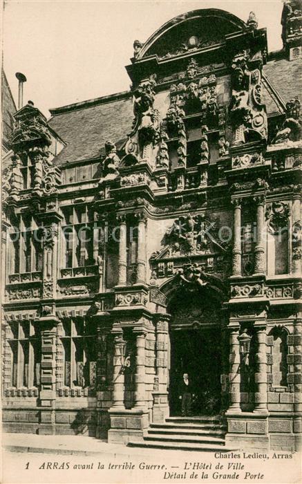 Arras Pas-de-Calais Avant la terrible guerre Hôtel de Ville
