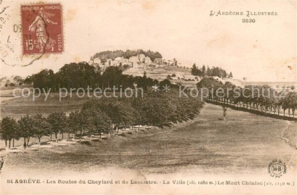 Saint-Agreve Routes du Cheylard Laniastre Mont Chini