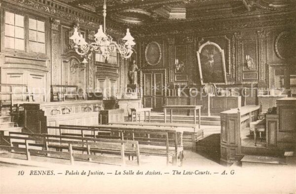 Rennes Ille-et-Vilaine Palais de Justice Salle des Assises Low