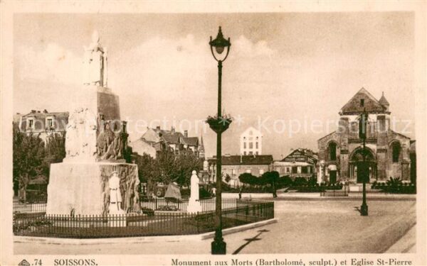 Soissons Aisne Monument aux Morts Bartholome Eglise Sa