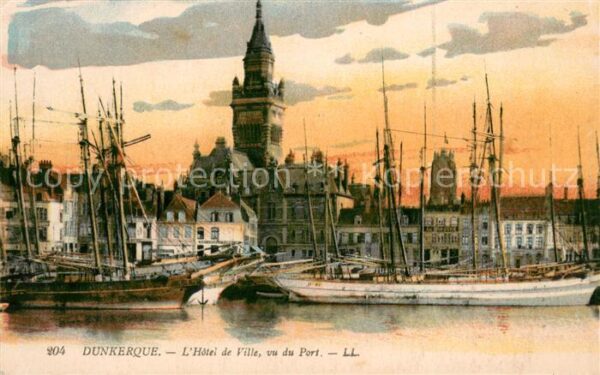 Dunkerque Duenkirchen Hotel de Ville Port Abendstimmung