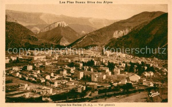 Digne-les-Bains Vue Generale et les Alpes