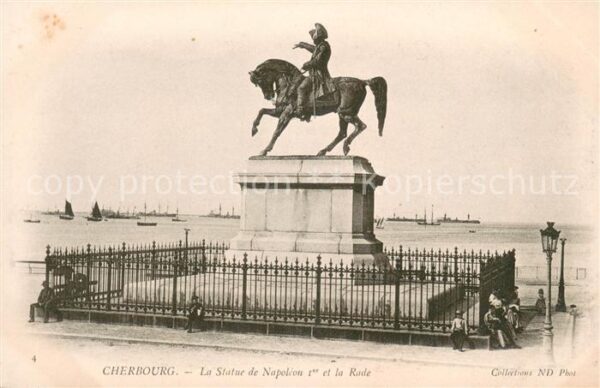 Cherbourg Statue de Napoléon 1er Monument et la R