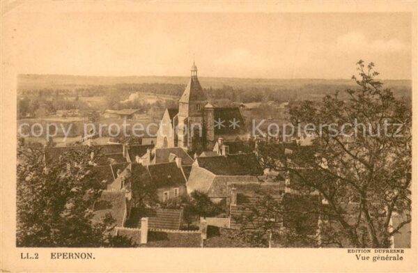 Epernon Vue Generale Eglise