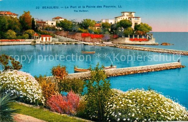 Beaulieu-sur-Mer Le port et la Pointe des Fourmis Côte d