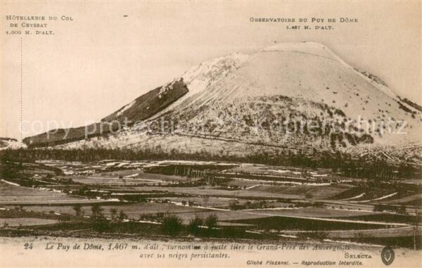 Le Puy de Dome Hotellerie du Col de Ceyssat Observatoi