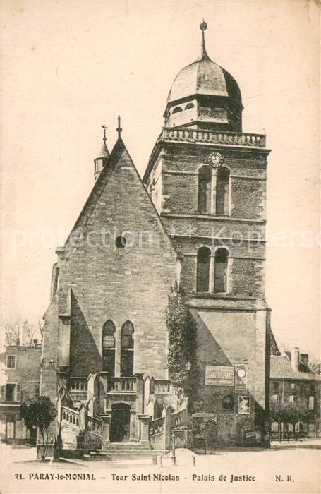 Paray-le-Monial Tour Saint Nicolas Palais de Justice