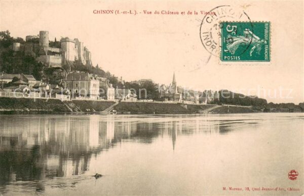Chinon Indre et Loire Vue du Chateau et de la Vienne