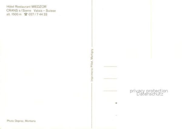 Crans-sur-Sierre Hotel Restaurant Miedzor – Bild 2