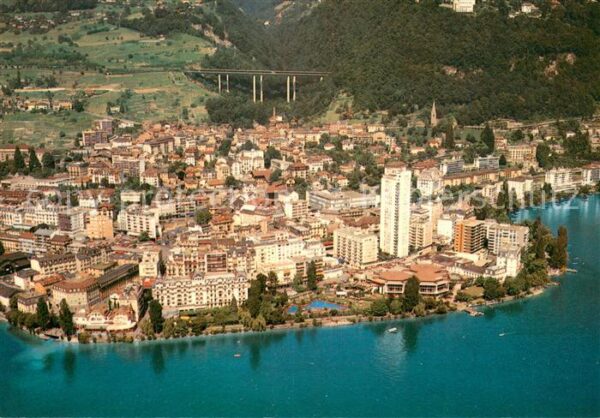 Montreux VD Lac Leman Fliegeraufnahme