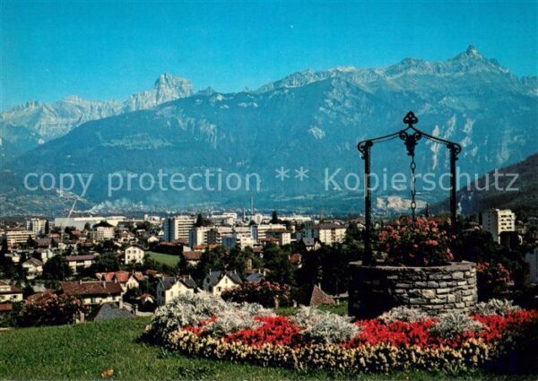 Monthey VS Vue sur le Holdenhorn et la Dent de Mor