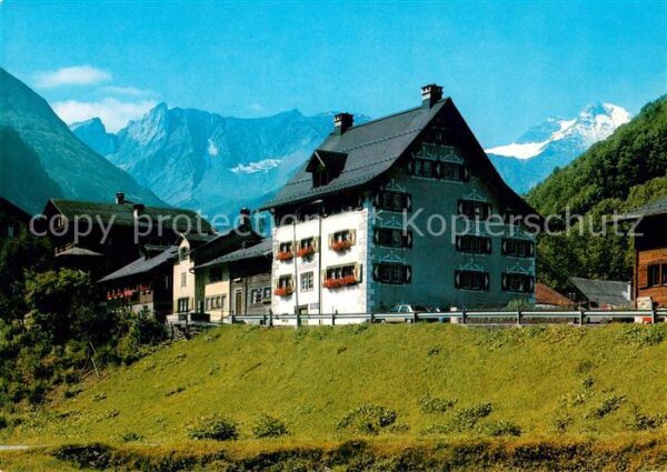 Elm GL Suworow Haus Blick zum Hausstock Glarne